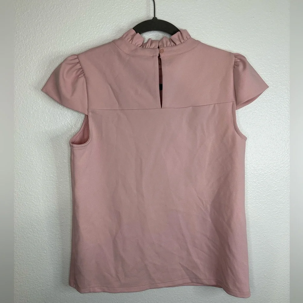 Ann Taylor | Blush Ruffle Blouse - Picture 4 of 9